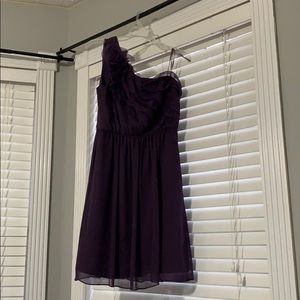 Max and Cleo, Eggplant, One shoulder dress!!